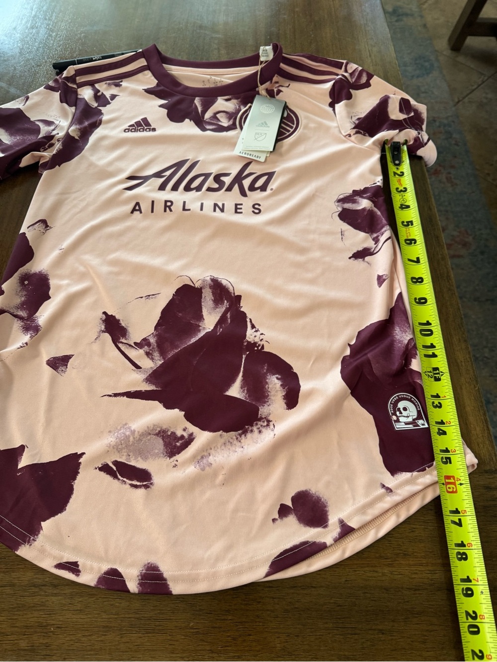 NWT Portland Timbers Heritage Rose away jersey adidas Pink and Burgundy - Picture 9 of 9